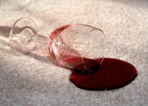 spilling wine on carpet